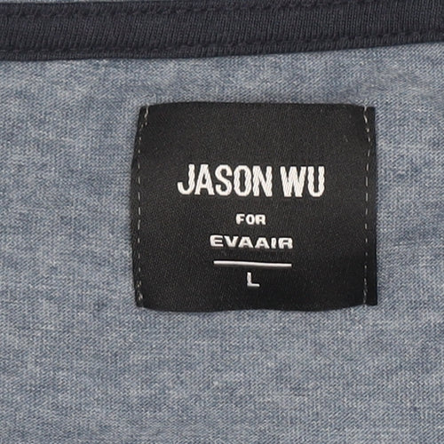 Jason Wu Men’s Blue Long Sleeve High Neck Casual Top Size L