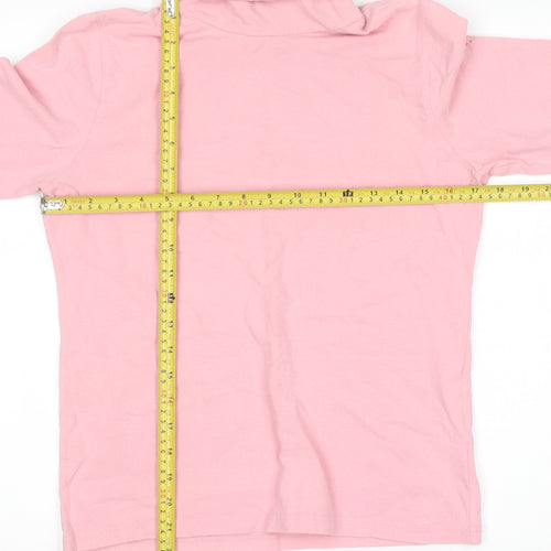 Pringle Women’s Pink Roll Neck Long Sleeve Cotton Jumper M