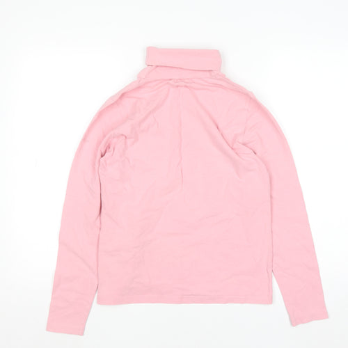 Pringle Women’s Pink Roll Neck Long Sleeve Cotton Jumper M