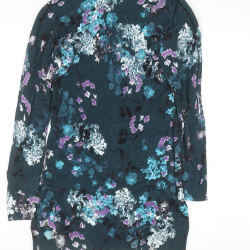RJR John Rocha Women's Multicoloured Floral Cotton Jumper Size 8