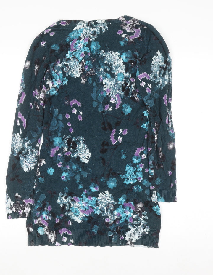 RJR John Rocha Women's Multicoloured Floral Cotton Jumper Size 8
