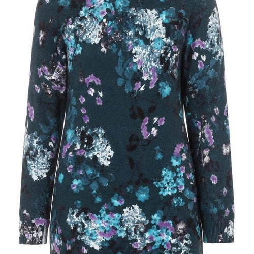 RJR John Rocha Women's Multicoloured Floral Cotton Jumper Size 8