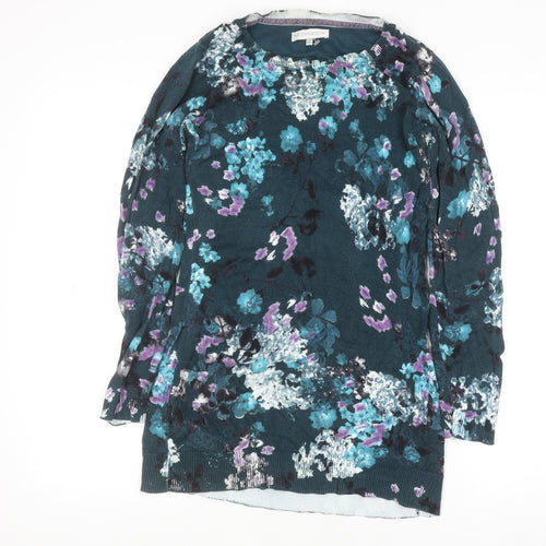 RJR John Rocha Women's Multicoloured Floral Cotton Jumper Size 8