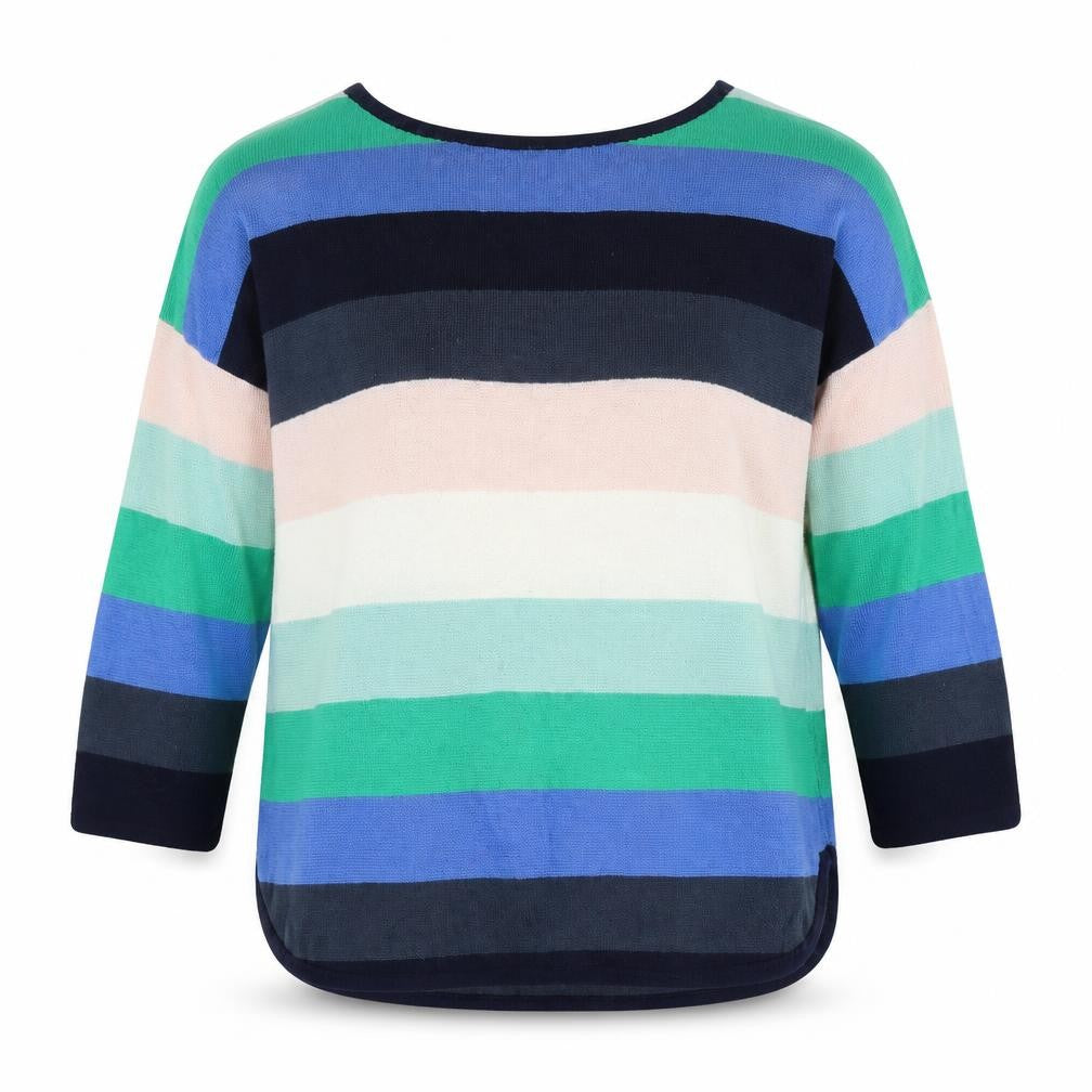 Front view of Phase Eight Women's Multicoloured Striped Knit Jumper, size S