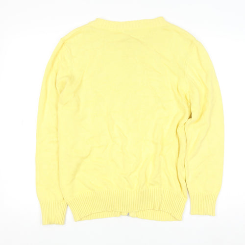 Damart Women’s Yellow Cotton Full Zip Cardigan Size 14