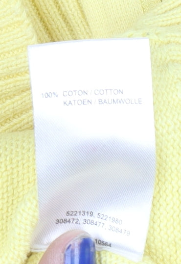 Damart Women’s Yellow Cotton Full Zip Cardigan Size 14