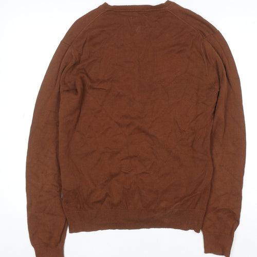 Peter Werth Men's Brown Cotton Crew Neck Jumper Size M
