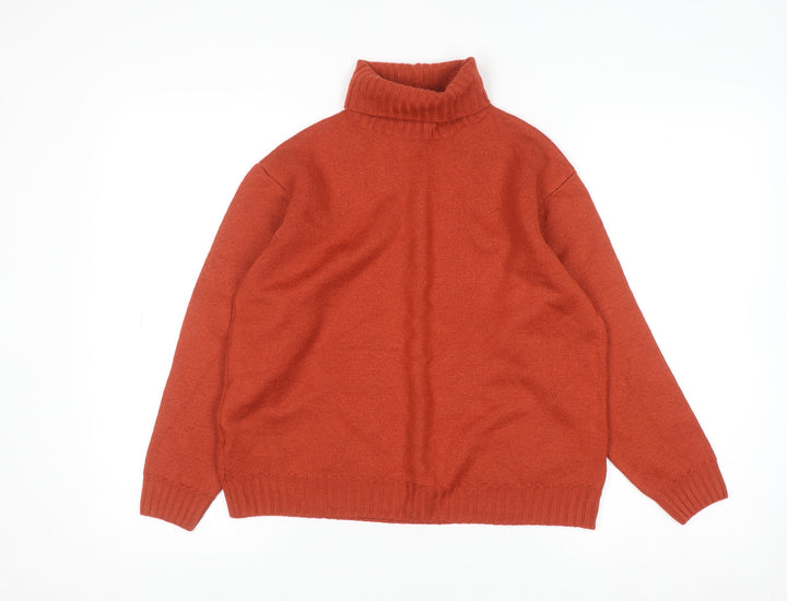 Artigiano Women’s Red Roll Neck Pure New Wool Jumper Size 16