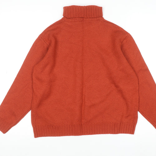 Artigiano Women’s Red Roll Neck Pure New Wool Jumper Size 16