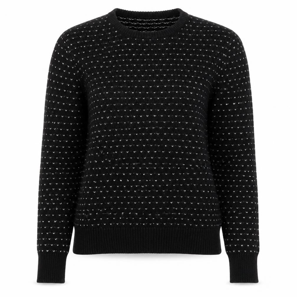 & Other Stories Womens Black XS Cotton Wool Knit Jumper