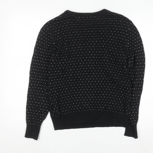 & Other Stories Womens Black XS Cotton Wool Knit Jumper