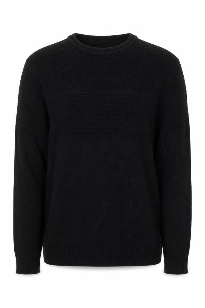 Front view of Only & Sons unisex adults black s pullover knit jumper
