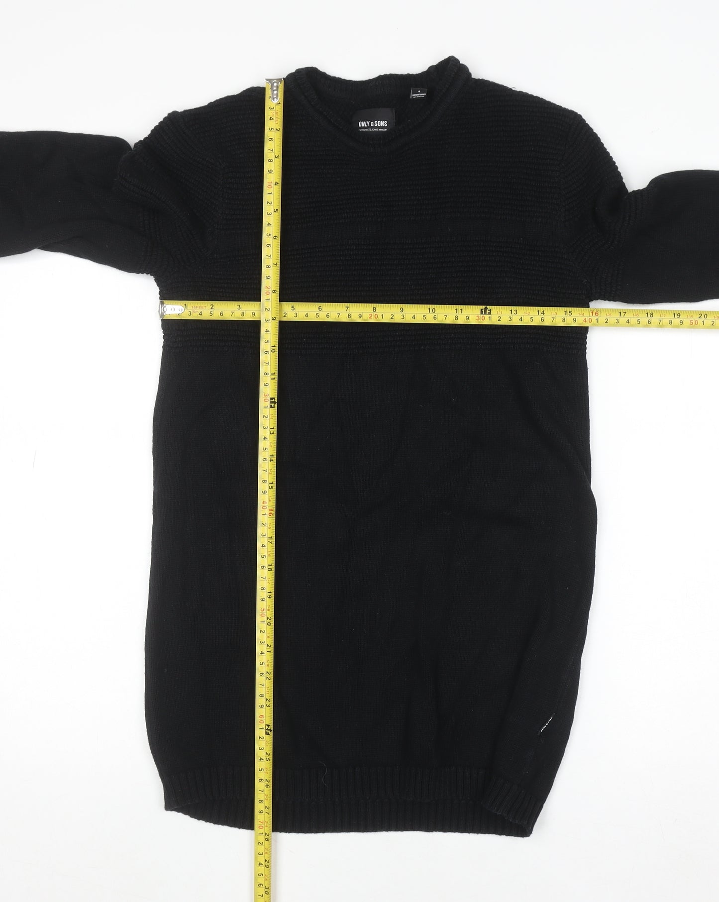 ONLY & SONS Unisex Adults Black S Pullover Knit Jumper