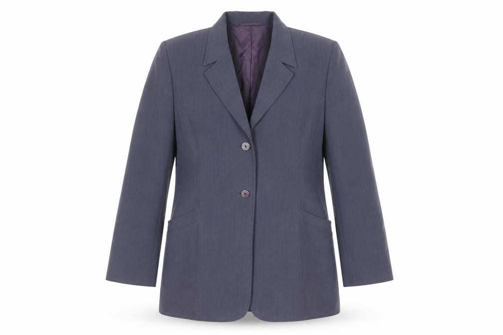 Country Casuals Women Blue Size 14 Wool Blend Single-Breasted Blazer