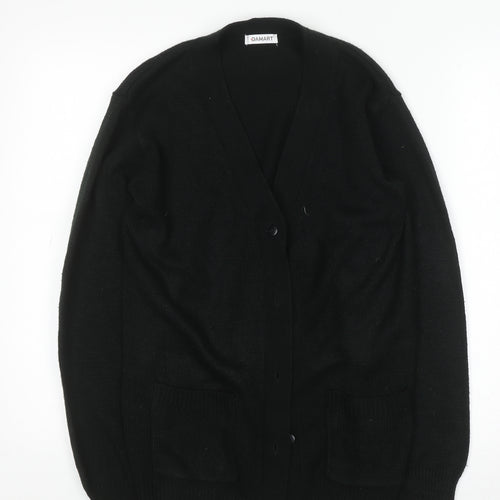 Damart Women’s Black V-Neck Button Knit Cardigan XS