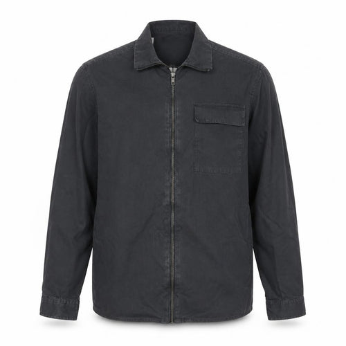 Topman Men’s Black Cotton Zip Overshirt Jacket Size L