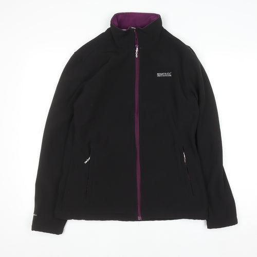 Regatta Great Outdoors Women's Black Softshell Full Zip Jacket Size 10