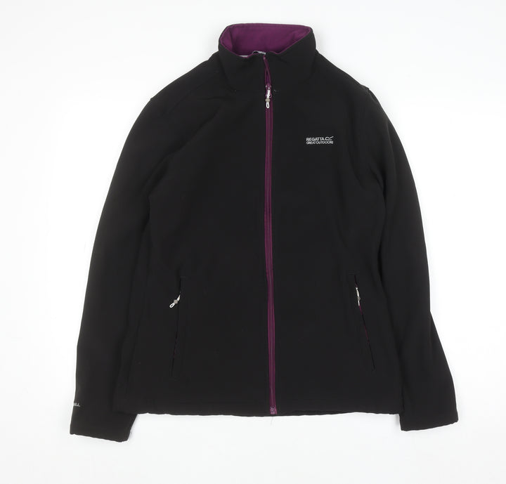 Regatta Great Outdoors Women's Black Softshell Full Zip Jacket Size 10