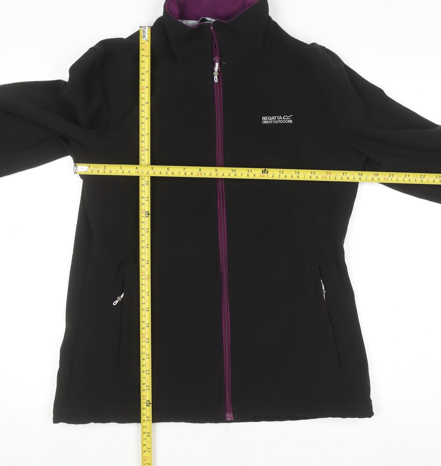 Regatta Great Outdoors Women's Black Softshell Full Zip Jacket Size 10