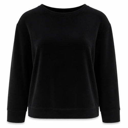 H&M Women’s Black Velvet Long Sleeve Pullover Jumper Size 12