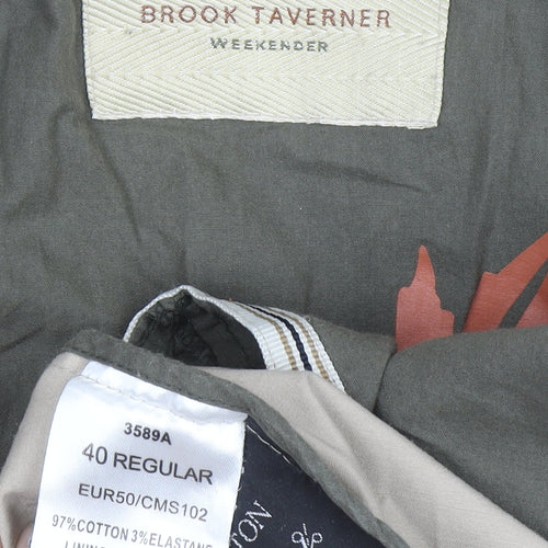 Brook Taverner Men’s Beige Cotton Military Jacket 40R