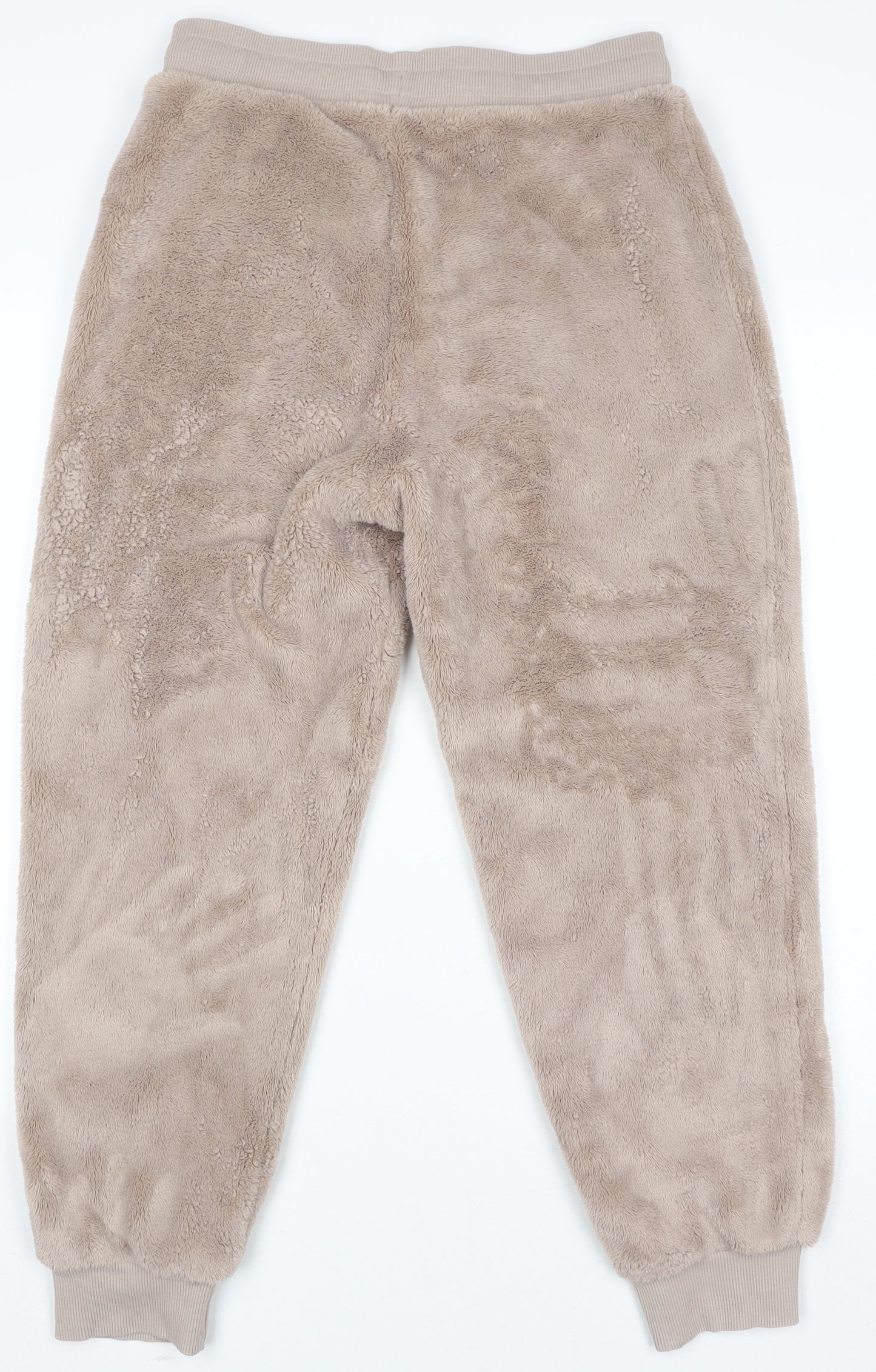 Marks and Spencer Women's Beige Fleece Joggers Size S Elastic Waist