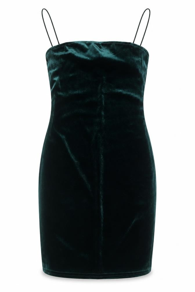 New Look Women’s Green Velvet Bodycon Dress Size 10
