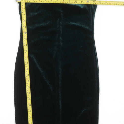 New Look Women’s Green Velvet Bodycon Dress Size 10