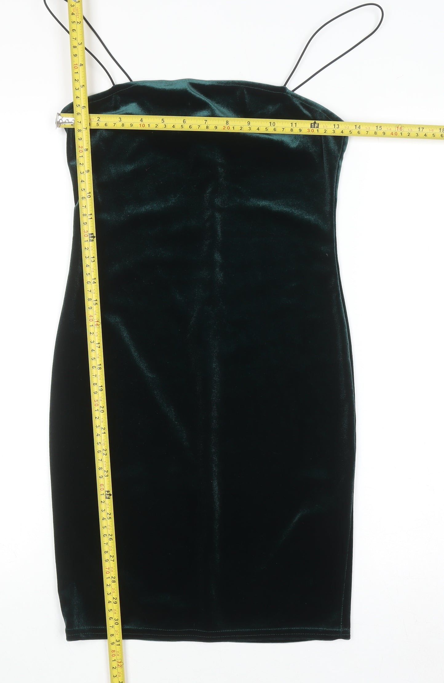 New Look Women’s Green Velvet Bodycon Dress Size 10