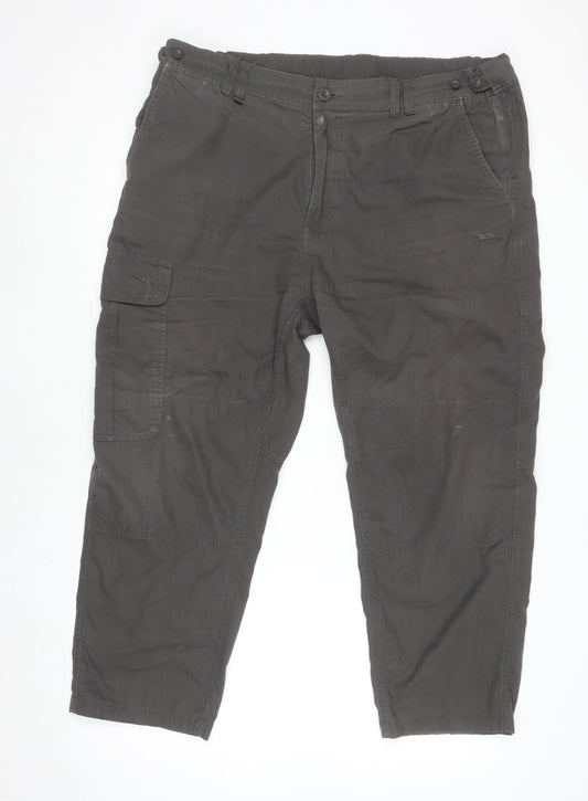 Trespass Men Brown XL Cargo Trousers with Pockets and Zip