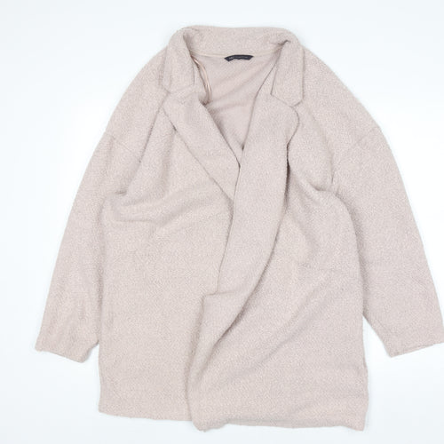 Marks & Spencer Women's Beige Long Sleeve Open Cardigan Size 22
