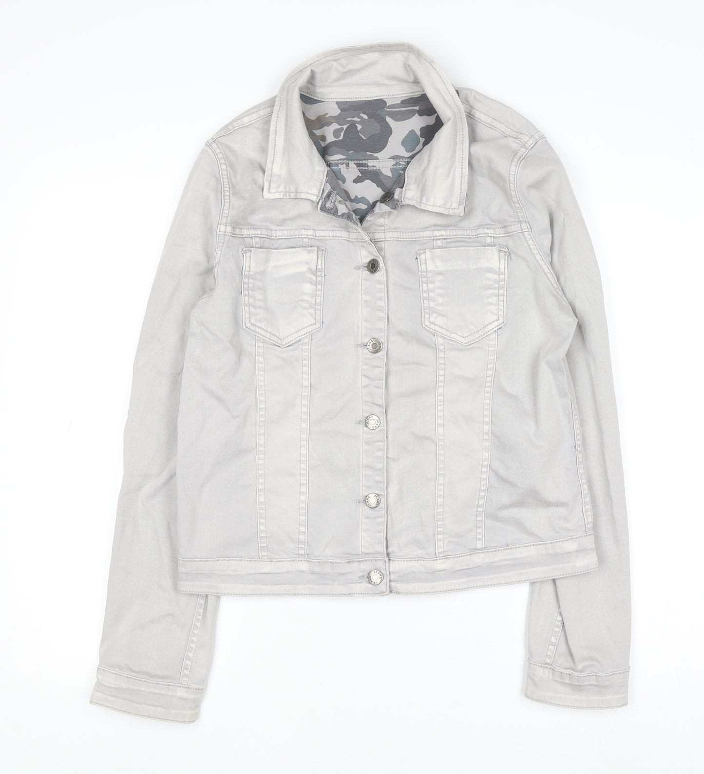 Onado Women's Grey Cotton Blend Denim Style Jacket XL