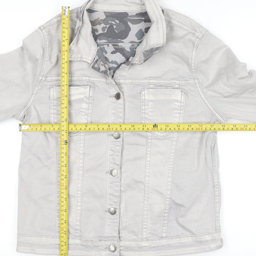 Onado Women's Grey Cotton Blend Denim Style Jacket XL
