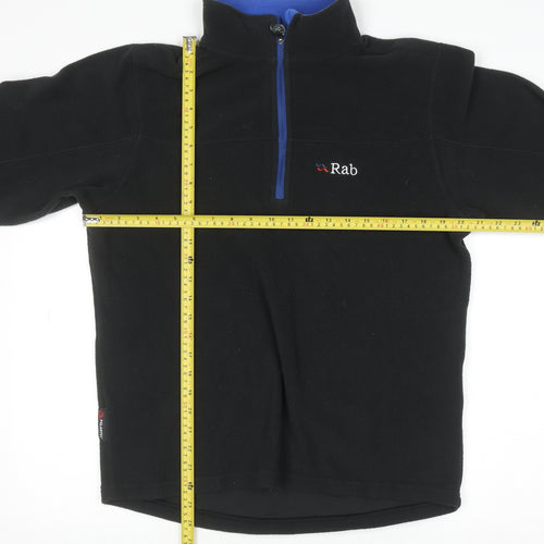 Rab Men's Black Fleece 1/4 Zip Pullover Sweatshirt M