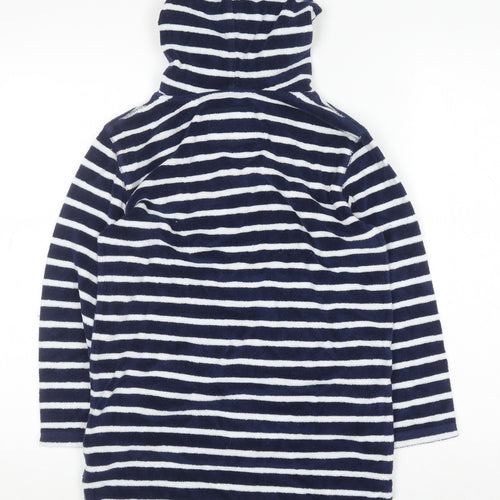 Mini Boden Girls Navy Stripe Hooded Nightshirt 8-9 Years Cotton Blend