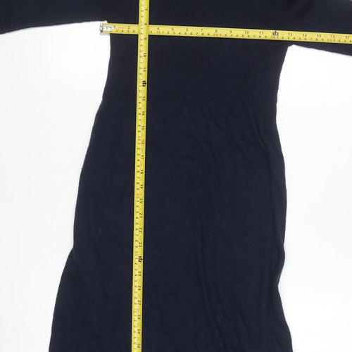 Fenn Wright Manson Women Blue Size 12 Knit Bodycon Dress