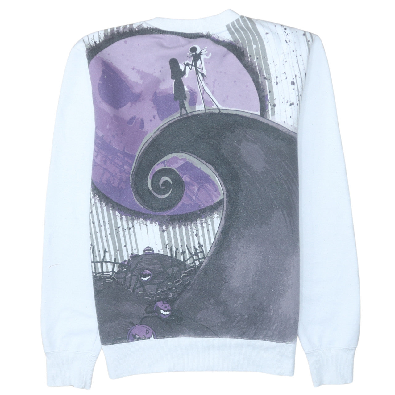 Primark Disney Women's White The Nightmare Before Christmas Sweatshirt M