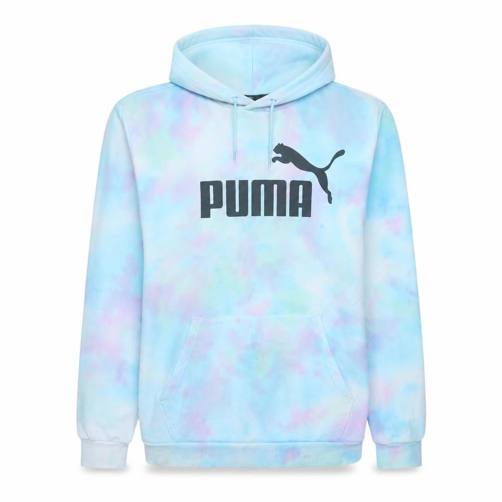 Front view of Puma Men’s Multicoloured Tie Dye Pullover Hoodie, size L