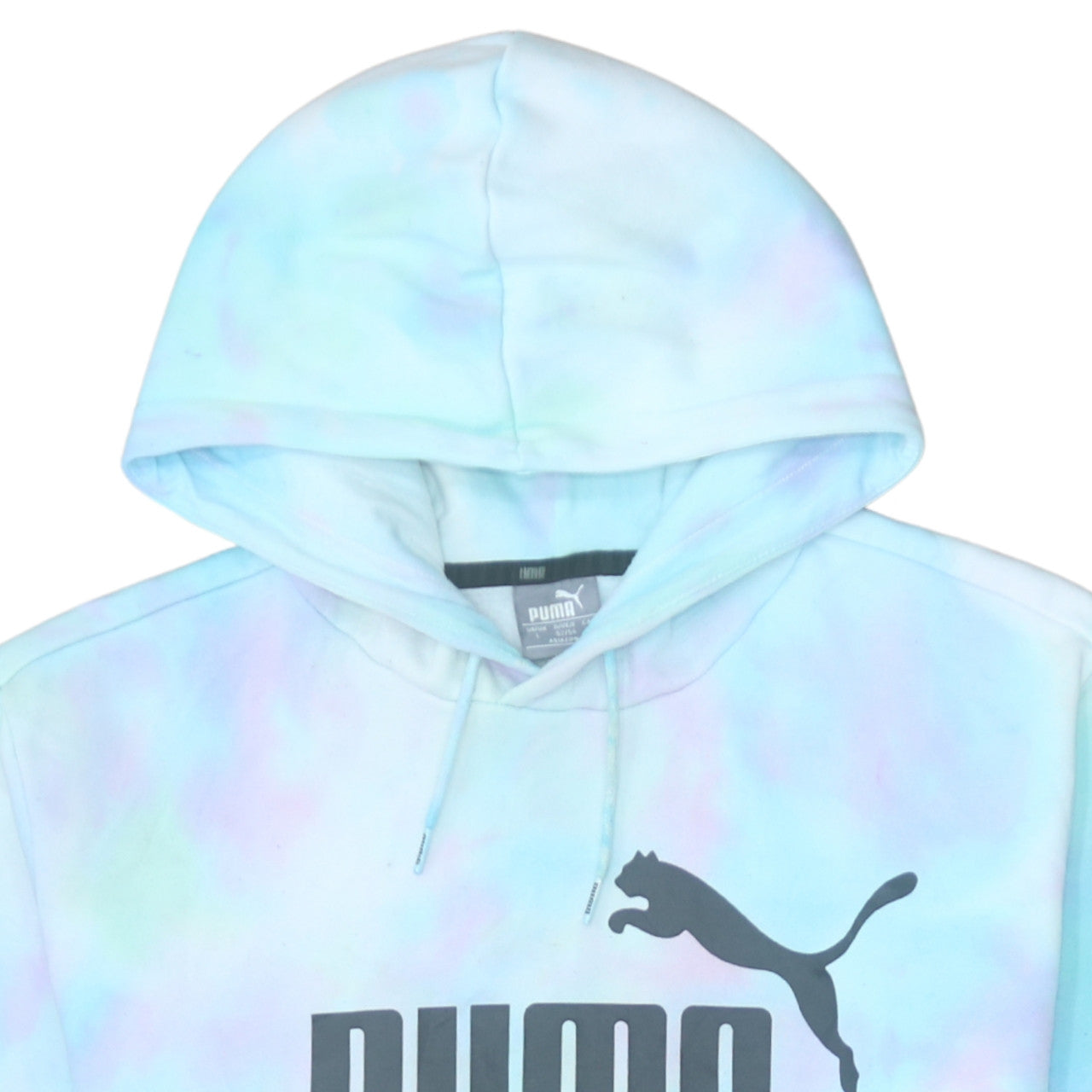 Puma Men’s Multicoloured Tie Dye Pullover Hoodie Size L