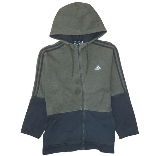 Adidas Men’s Green XL Full Zip Fleece Hoodie Sweatshirt