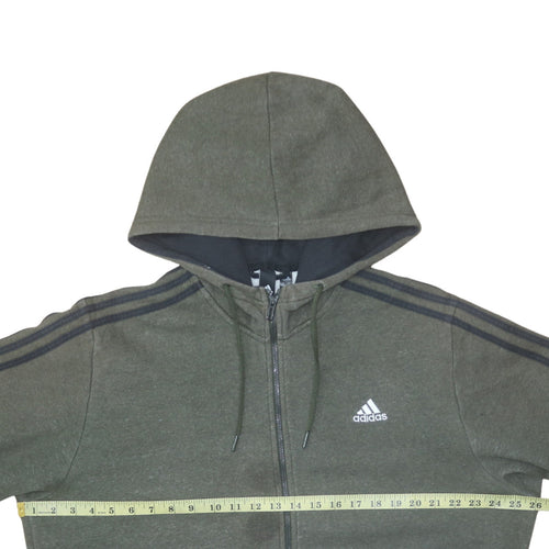 Adidas Men’s Green XL Full Zip Fleece Hoodie Sweatshirt