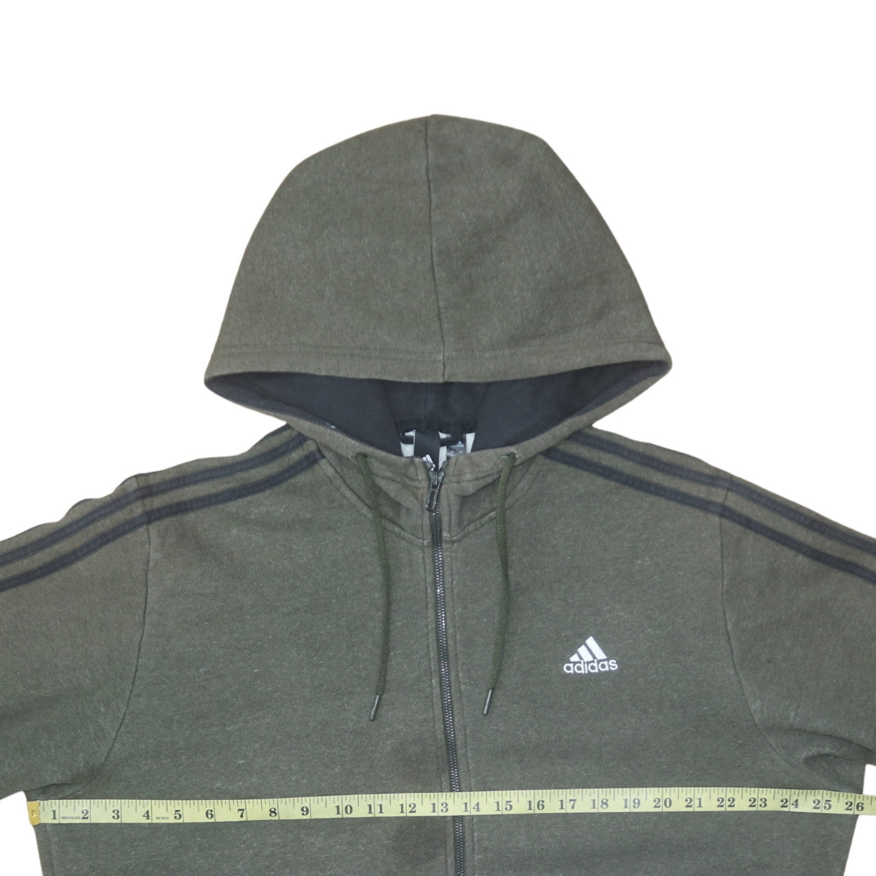Adidas Men’s Green XL Full Zip Fleece Hoodie Sweatshirt