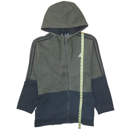 Adidas Men’s Green XL Full Zip Fleece Hoodie Sweatshirt