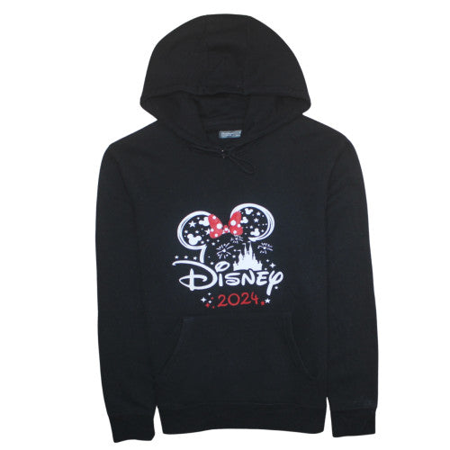 Primark Disney Women’s Black Hooded Pullover Sweatshirt Size L 2024 Minnie Design