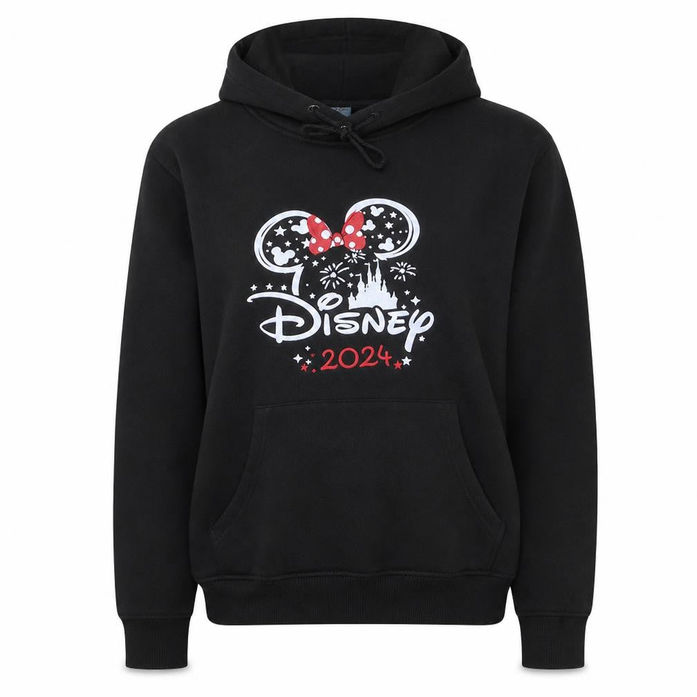Primark Disney Women’s Black Hooded Pullover Sweatshirt Size L 2024 Minnie Design