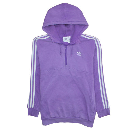 Adidas Women’s Purple 1/2 Zip Hoodie Medium Hooded Sweatshirt