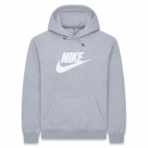 Nike Men's Grey Pullover Hoodie L Sports Fleece Sweatshirt