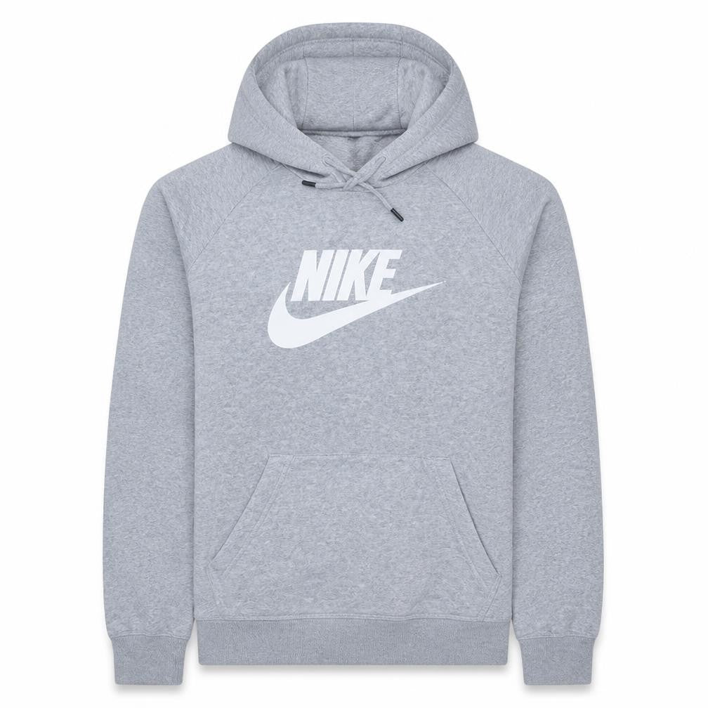 Nike Men's Grey Pullover Hoodie L Sports Fleece Sweatshirt