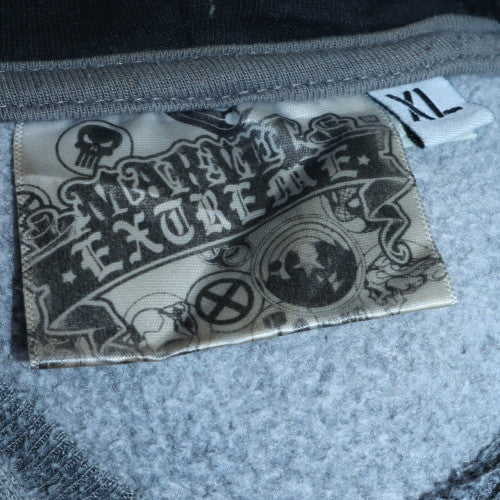 New Era Extreme Men's Grey XL Pullover Hoodie Punisher Graphic