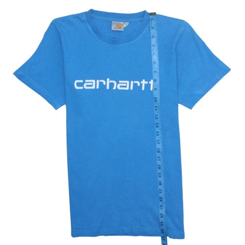 Carhartt Men's Blue Logo Regular Fit Cotton T-Shirt Size S